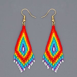 🌈2/$30 New Rainbow Fringe Earrings